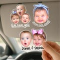 Personalized Baby Face Photo Car Visor Clip, Dad Visor Clip, Fathers Day Gift for Dad, Drive Safe Daddy, Gift for Husband, New Dad Gift