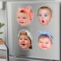 Personalized Baby Face Photo Magnet, Mothers Day Gift, Grandma Gift from Grandkids