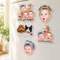 Personalized Baby Face Magnet, Fathers Day Gift, Custom Baby Photo Acrylic Magnet, Grandpa Gift from Baby
