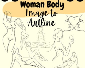 Arte lineal de mujer personalizado, decoración de pared minimalista personalizada del cuerpo femenino