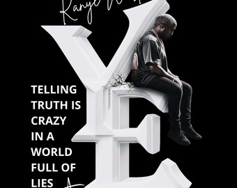 Kanye West Rapper PNG Design (Digital Download)