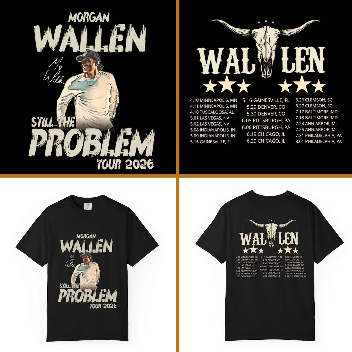 Morgan Wallen Still the Problem Tour 2026, PNG (digital Download) - Etsy