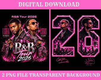 Raymond & Brown Tour 2026, Usher x Chris Brown Tshirt Design ( Digital Download)