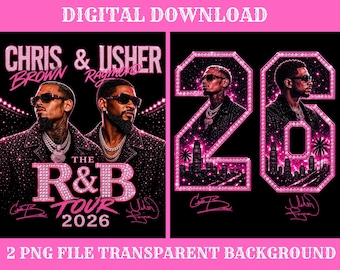 Raymond & Brown Tour 2026, Usher x Chris Brown Tshirt Design ( Digital Download)