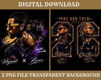 Raymond & Brown Tour 2026, Usher x Chris Brown Tshirt Design ( Digital Download)