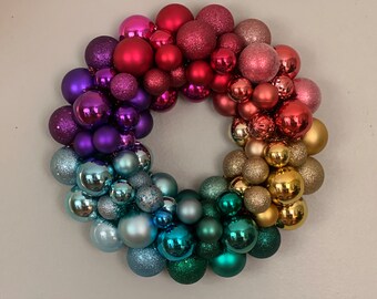 Christmas Gay Pride Anytime Wreath RAINBOW Ornament Wreath