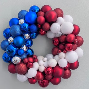 USA FLAG PATRIOTIC Ornament Wreath 4th of July wreath Memorial Veterans Day 1 image 5