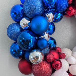 USA FLAG PATRIOTIC Ornament Wreath 4th of July wreath Memorial Veterans Day 1 image 4