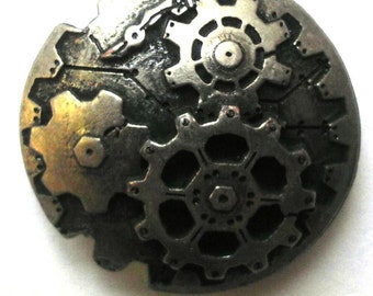 Steampunk 3D Gear Buttons