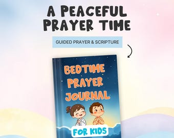 Kids Prayer Journal | Christian Journal for Kids Ages 4-9 | Bedtime Prayer Book | Baptism Gift