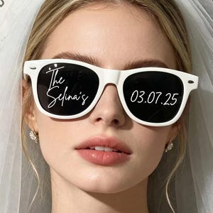 Cadeau personnalisé de demoiselle d'honneur pour mariage, lunettes de soleil carrées personnalisées pour demoiselle d'honneur, cadeau de mariage pour demoiselle d'honneur
