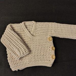Tunque vntage en crochet crème / Haut manches m-lo… - Gem