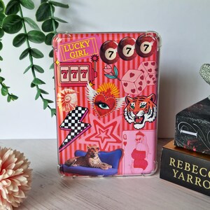 Lucky Girl Kindle Insert for Clear Case PRINTABLE Kindle Basic Paperwhite Colorsoft Kobo Clara Kobo Libra iPad Mini 6/7