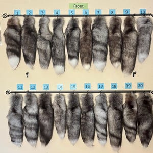 Eco Friendly Frost/Indigo Fox Tails
