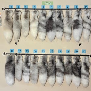 Eco Friendly Platinum Fox Tails