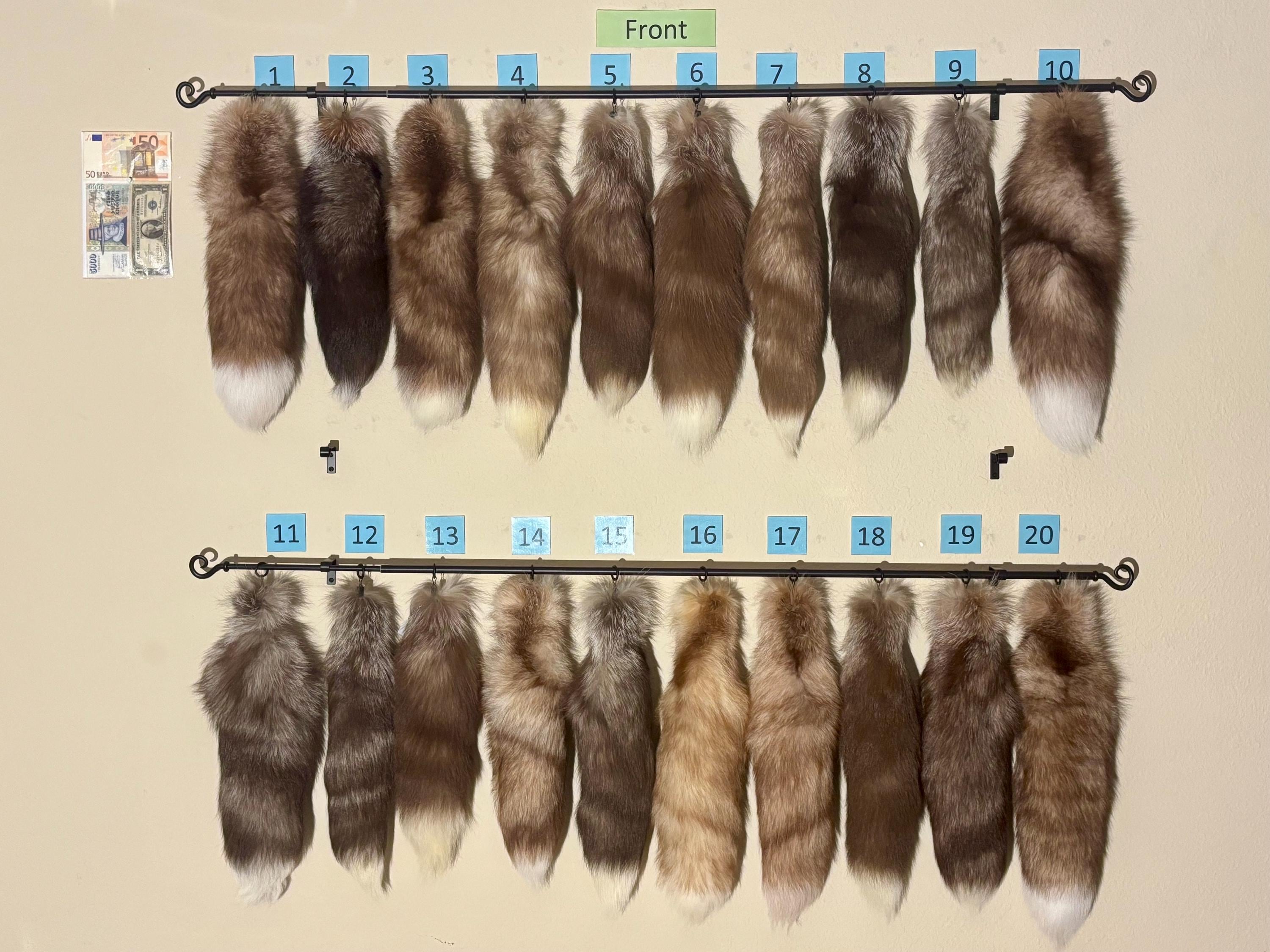 Eco Friendly Amber/Burgundy Fox Tails