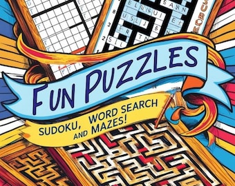 Puzzle Book: Sudoku, Word Search & Mazes - All Ages
