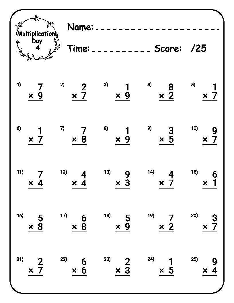 Math Workbook - Multiplication - Etsy