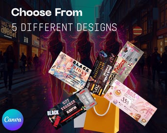 Editable Black Friday Ticket Invitation – Printable Event Pass (Instant Download)