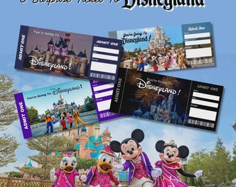 Custom Disneyland Trip Gift Ticket: Editable Vacation Surprise (Instant Download in Canva!)