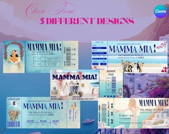 Mamma Mia Party Invitations: Broadway Musical Ticket Bundle (Instant Download)