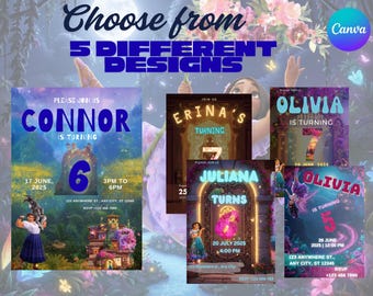 Encanto Birthday Invitation Card – Editable Magical Party Template | Printable Kids Birthday Invite (Instant Download)