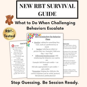 New RBT Survival Guide: Basics of ABA & What To Do During Challenging Behavior