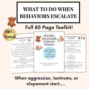 Full Behavior Support System: ABA Strategies, Meltdown, Tantrum, Aggression, & Elopement Guide, FCT, FBA Plans
