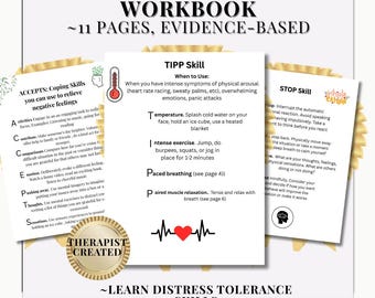 DBT Distress Tolerance Skills Workbook for Therapists & Self-Help: Managing Intense Emotions
