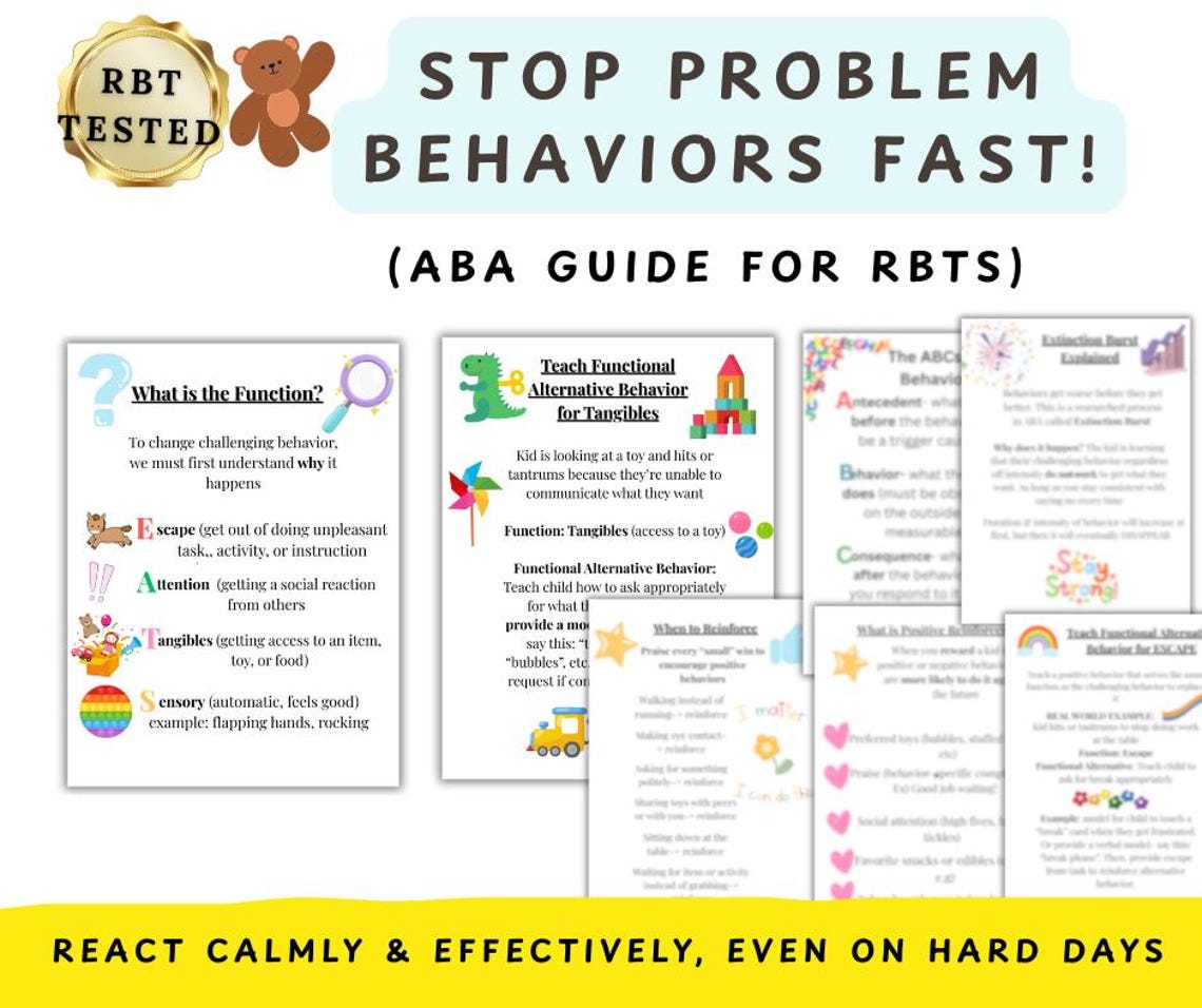 Lessen Problem ABA Challenging Behaviors Guide: Function Based Strategies to Reduce ...