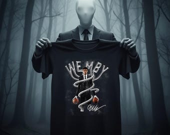 Koszulka z grafiką Victora Wembanyamy Slendermana – odzież dla fanów koszykówki, wyjątkowa koszulka sportowa, prezent dla sportowca, koszulka z grafiką, odzież uliczna