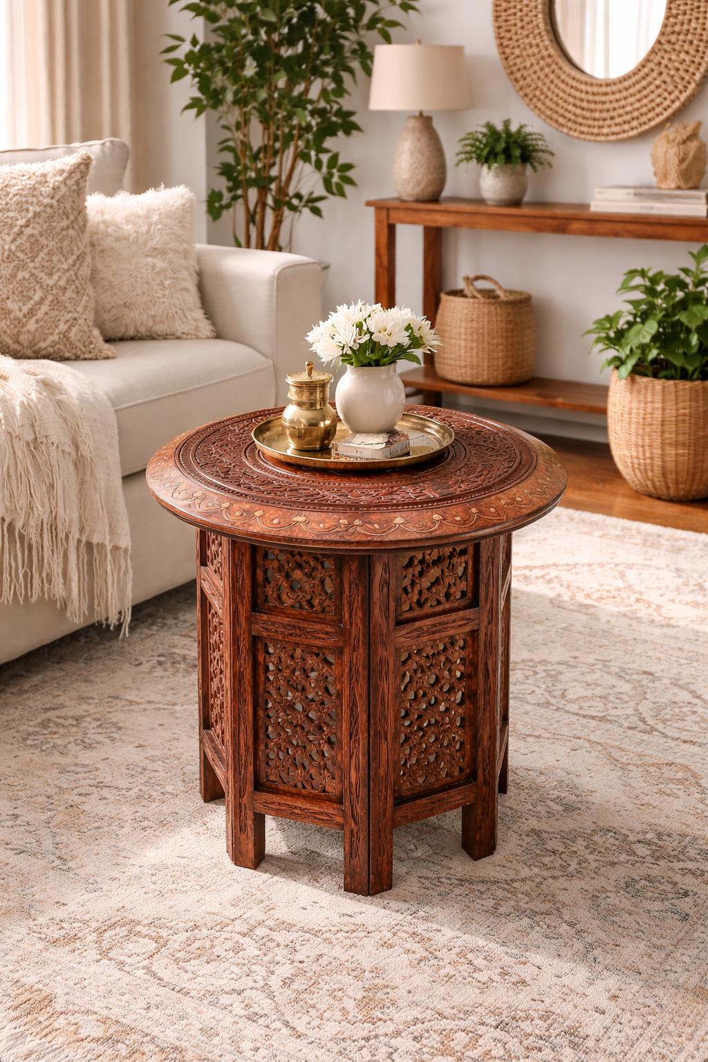 Vintage round coffee table - Etsy 日本