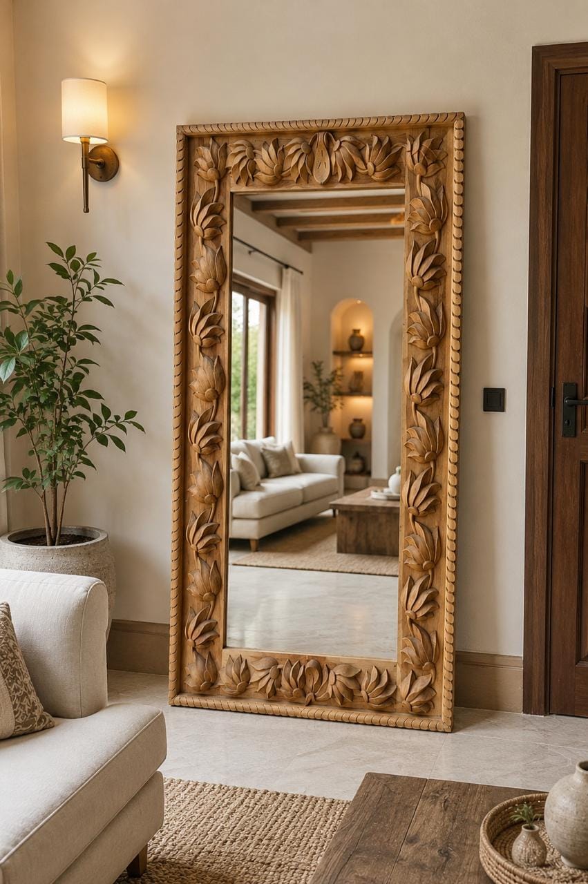 Oversize Antique Floor Mirror - Etsy