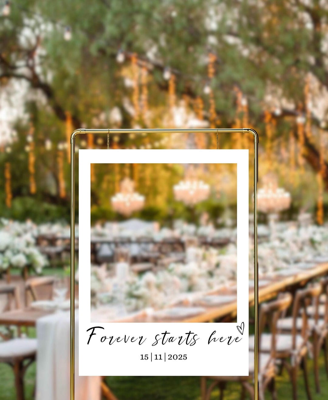 Wedding Photo Booth Frame & Hashtag Sign Set: Editable Canva Templates ...