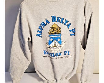 Vintage Alpha Delta PI Epsilon Georgia Southern University Sweatshirt Medium
