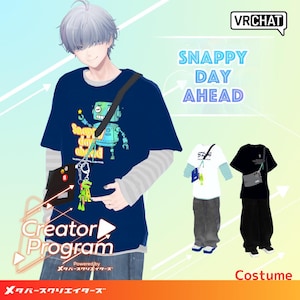VRChat Men&#39;s Clothing - SnappyDayAhead Casual T-shirt & Jeans set  - CP9