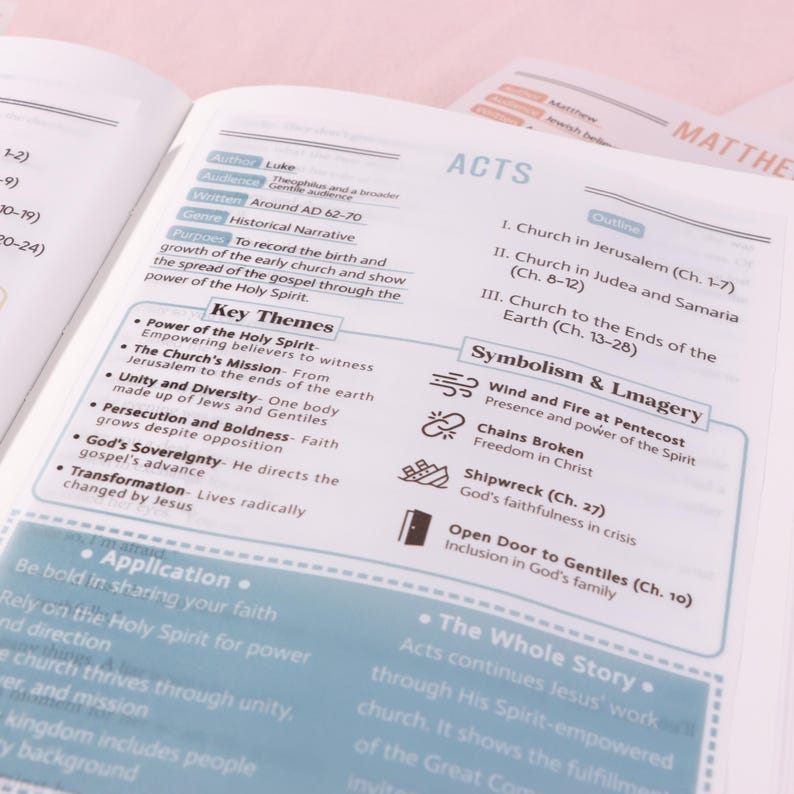Bible summary, Bible Tip Ins, Transparent Vellum Paper Bible Study Guides, 5x7 Color Printed Bible Study Guide, Bible Chapter Summary image 5