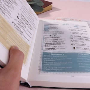 Bible summary, Bible Tip Ins, Transparent Vellum Paper Bible Study Guides, 5x7 Color Printed Bible Study Guide, Bible Chapter Summary image 8