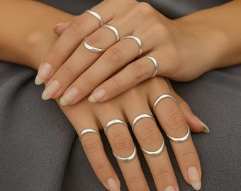 Ergonomic Swan Neck Splint Ring, German Silver/Brass Adjustable Joint Support Ring - Modern Minimalist Arthritis Splint