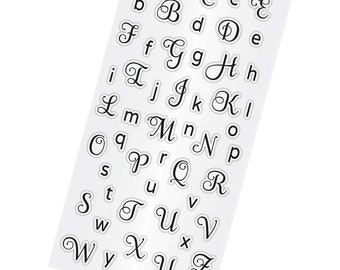 Hampton Art Clear Stamp Set - Script Alphabet Letters SC0782