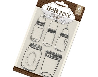 Bo Bunny Clear Stamp Set - Jars of Love