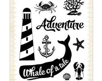 Whale of a Tale Clear Acrylic Stamp Set from Carta Bella