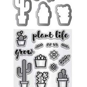 Hampton Art Clear Stamp & Die Set Cactus - Plant Life SC0829