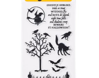 Clear Acrylic Stamp Set from Hampton Art - Ghostly Goblins