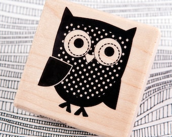 Owl - Wood Mounted Rubber Stamp by Hampton Art