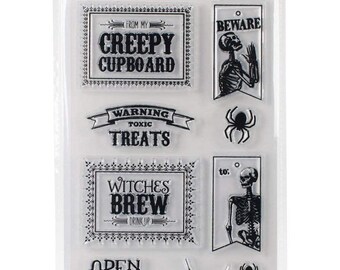 Clear Acrylic Stamp Set from Hampton Art - Creepy Cupboard