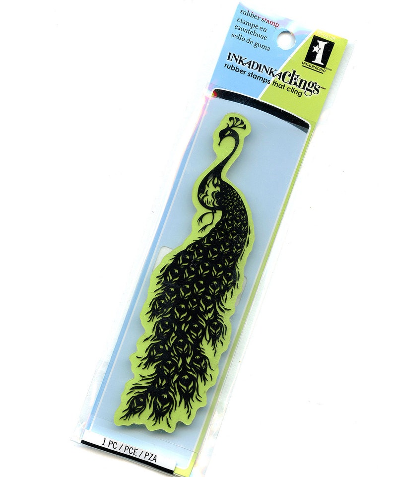Peacock Cling Mounted Rubber Stamp From Inkadinkado Etsy UK