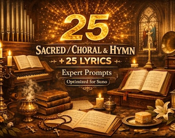 25 Sacred Choral & Hymn Expert Prompts + Songtext-Prompts (PDF-Download)