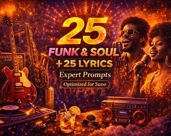 25 Funk Soul Expert Prompts for Suno AI Music (PDF)