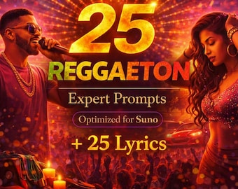 Reggaeton Songwriting Prompts | Expert Suno AI Music Creation (PDF Download)